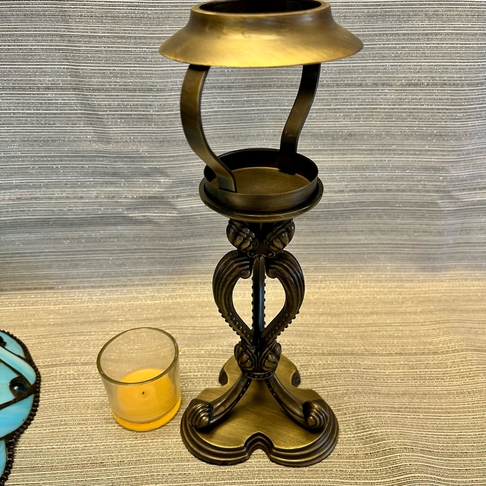 PartyLite Spring Water Candle Holder Lamp Tiffany Style Stained Glass - Picture 12 of 14